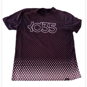 Nike KD35 Black & Tan Polka Dot Athletic Dri-Fit Graphic Mens Short Sleeve Tee